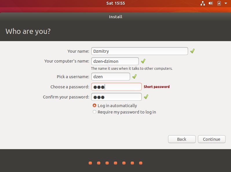 Ubuntu username